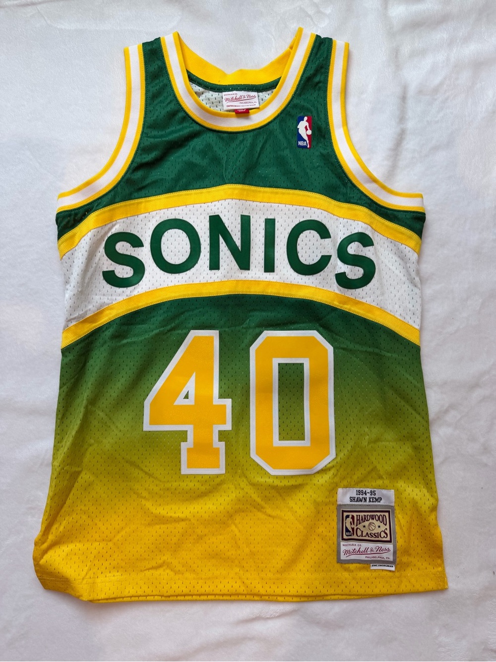Mitchell & Ness Seattle SuperSonics KEMP  #40 Hardwood Classics Jersey